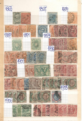 Italia 2.1863/1990 Lot peste 1.200 buc. timbre stampilate foto