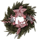 Coronita Craciun brad artificial decorata &Oslash; 60x20 cm