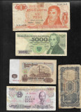 Set 5 bancnote de prin lume adunate (cele din imagini) #284, America Centrala si de Sud