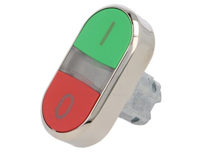Comutator dublu 22mm roșu/verde