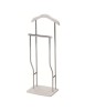 Portmantou dublu, tip valet, SL Greg, cromat, lemn, 107 cm, alb