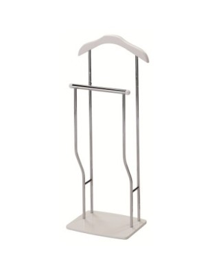 Portmantou dublu, tip valet, SL Greg, cromat, lemn, 107 cm, alb foto