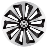Set 4 capace roti Fox Gri-Negru R17 pentru gama auto Nissan, Autohelix MSA