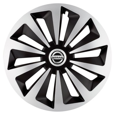 Set 4 capace roti Fox Gri-Negru R17 pentru gama auto Nissan foto