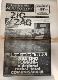 Zig Zag Magazin nr 37 1990 Almanah 16 pagini romana coperti brosate stare buna