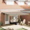 Cort retractabil automat bej 450x350 cm