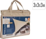 Cumpara ieftin Panza de umbrire triunghiulara 3x3x3 m, crem, protectie UV 50+ , ideala pentru terasa sau gradina