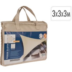 Panza de umbrire triunghiulara 3x3x3 m, crem, protectie UV 50+ , ideala pentru terasa sau gradina
