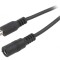 Cablu Prelungitor DC 5,5/2,1 Negru 2x0,5mm2