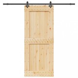 Ușă glisantă cu set de feronerie 95x210 cm, lemn masiv de pin
