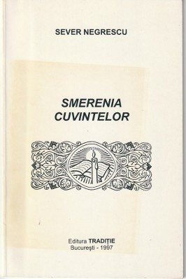 SEVER NEWGRESCU - SMERENIA CUVINTELOR foto