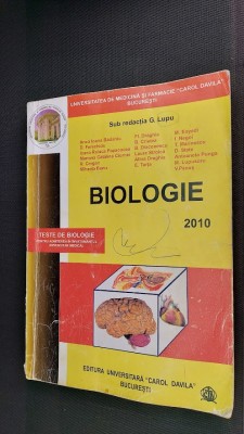 BIOLOGIE TESTE DE BIOLOGIE CAROL DAVILA CERGAN DRAGHIA BANU CRISTEA STROICA foto