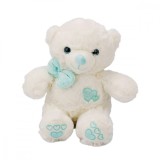 Ursulet de plus cu papion, Puffy Friends, Bleu, 30 cm