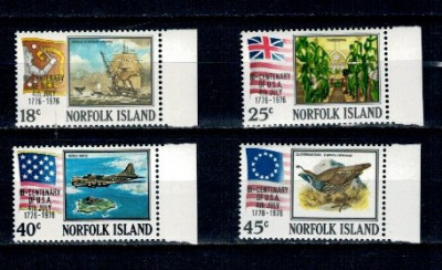 Norfolk Island 1976 - Independenta SUA, serie neuzata foto