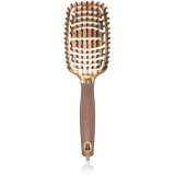 Olivia Garden Expert Flex perie de tip paletă cu peri de mistret Gold&amp;Brown 1 buc