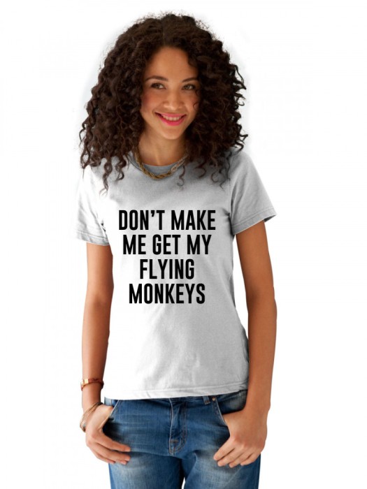 Tricou dama alb - Flying Monkeys - L