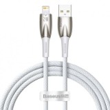 CABLU alimentare si date Baseus Glimmer, Fast Charging Data Cable pt. smartphone, USB la Iphone Lightning, 1m, alb &quot;CADH000202&quot; (timbru verde 0.08 lei