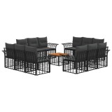 vidaXL Set de canapele de exterior 13 pcs Negru și Gri &icirc;nchis 3437657