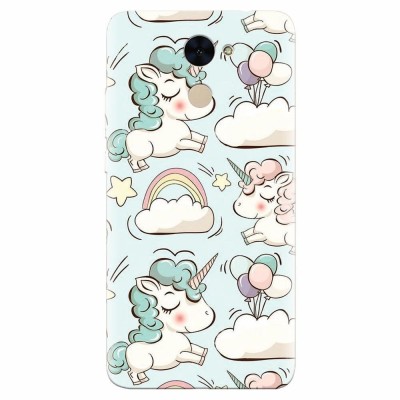 Husa silicon pentru Huawei Y7 Prime 2017, Unicorns And Clouds foto