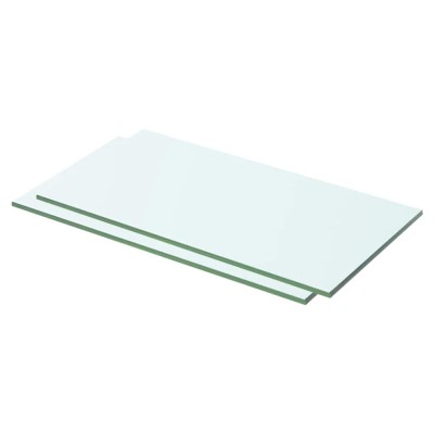 vidaXL Rafturi, 2 buc., 50 x 20 cm, panouri sticlă transparentă 3051559 foto