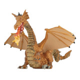 Papo Figurina Dragon Auriu Inaripat Cu Flacara