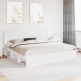 vidaXL Tăblie cap Alb Lemn prelucrat 889655