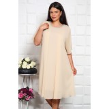 Rochie din Voal Karola Cream - 52Marimea