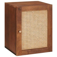 vidaXL Dulap de Baie cu raft Pe perete cu ușă Maro 38 x 33.5 x 48 cm 4018900