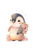 Cumpara ieftin Sticker decorativ Pinguin, Multicolor, 78 cm, 5967ST, Oem