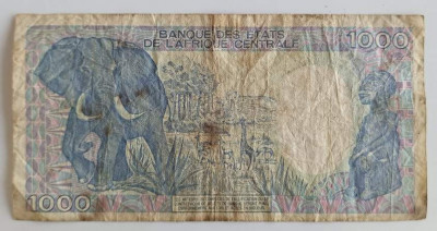 Republica Ciad - 1000 Francs 1988 foto