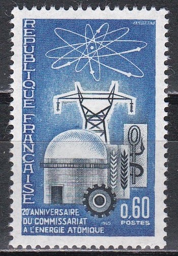 Franta 1965 - A 20-a aniversare a Comisiei pentru Energie Atomică, MNH