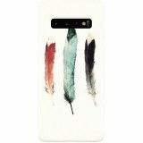 Husa silicon pentru Samsung Galaxy S10 Plus, Three Feathers