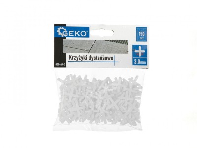 Set distantiere tip cruce pentru gresie si faianta, 3 mm, 150 elemente, Geko G00444-3 foto