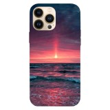 Husa compatibila cu Apple iPhone 11 Pro Max model Black sea sunset, Silicon, TPU, Viceversa, Transparent, Carcasa