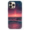 Husa compatibila cu Apple iPhone 14 Pro model Black sea sunset, Silicon, TPU, Viceversa