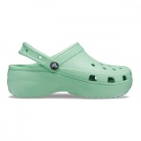 Saboți Crocs Women&#039;s Classic Platform Clog Verde - Jade Stone