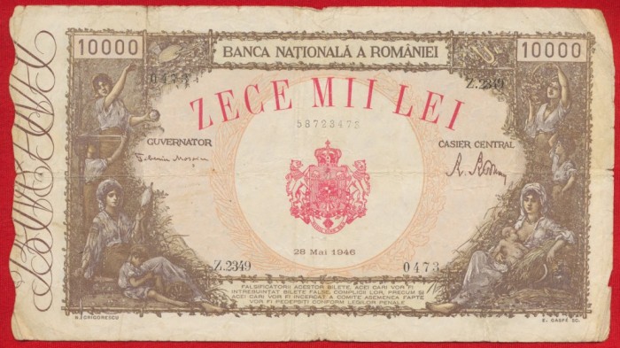 Bancnota 10 000 LEI 28 mai 1946