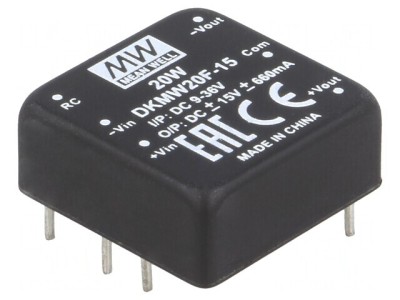 Convertor DC/DC 20W 9-36V la &amp;plusmn;15V THT foto