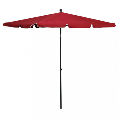 Umbrelă de grădină cu st&amp;acirc;lp, roșu bordo, 210x140 cm foto