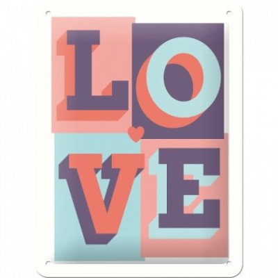 Placa metalica - Love - 15x20 cm foto