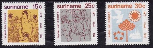 C1634 - Surinam 1973 - Aniversari 3v.neuzat,perfecta stare