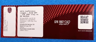 Bilet meci fotbal CFR CLUJ - BK HACKEN (28.08.2025) foto
