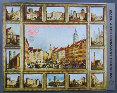 YEMEN A.R. - MUNICH oras Olimpic 1972 -1 S/Sh.-NEOB.** - YAR 0117 foto
