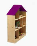 Casuta biblioteca din lemn BookHouse Lollipop Purple 130 x 96 x 30 cm, PufRelax