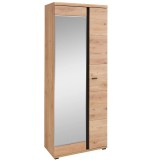 Dulap pentru hol Sonos, PAL/sticla, natur, 80 x 203 x 40 cm