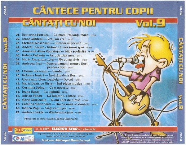 CD Cântați Cu Noi Vol.9 (Cântece Pentru Copii), original, holograma |  Okazii.ro