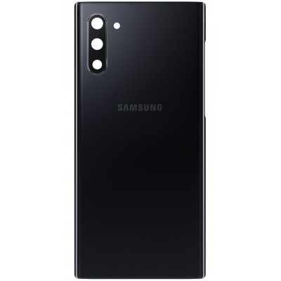 Capac Original NOU Samsung Galaxy Note 10 N970 Black cu Geam Camera foto