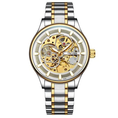 Ceas barbatesc Tevise Skeleton Mecanic Automatic Luxury Otel inoxidabil foto