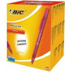 Pix BIC Round Stic, 60 buc/cutie, rosu foto