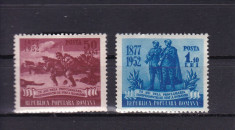 ROMANIA 1952 LP 327 - 75 ANI DE INDEPENDENTA A ROMANIEI SERIE MNH foto